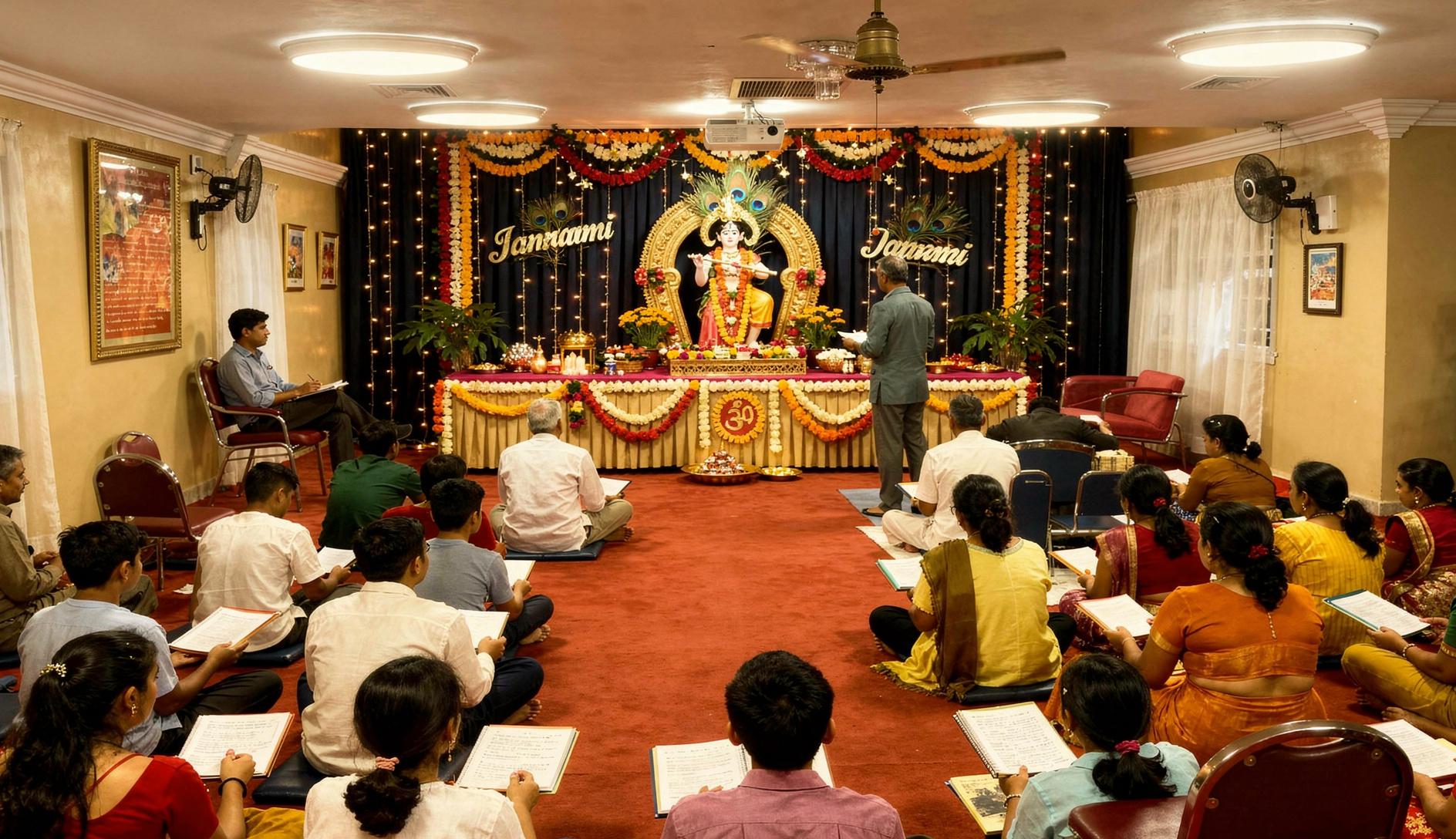 Janmashtami celebration at Vishnu Mandir, Tampa